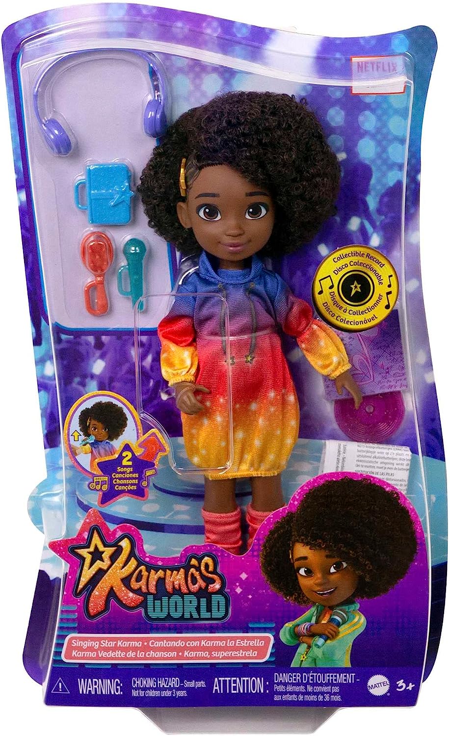 Karma’s World Singing Doll w/ Accessories & Collectible Record – Sings 2 Songs — image 4