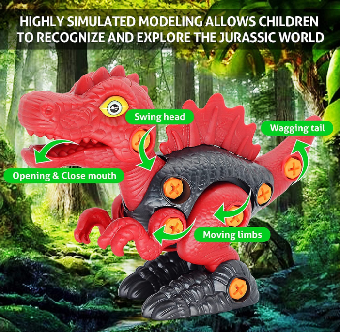SK SUPKER Dinosaur Electric Drill 3D Assembly Construction Learning Toy Kit — image 2
