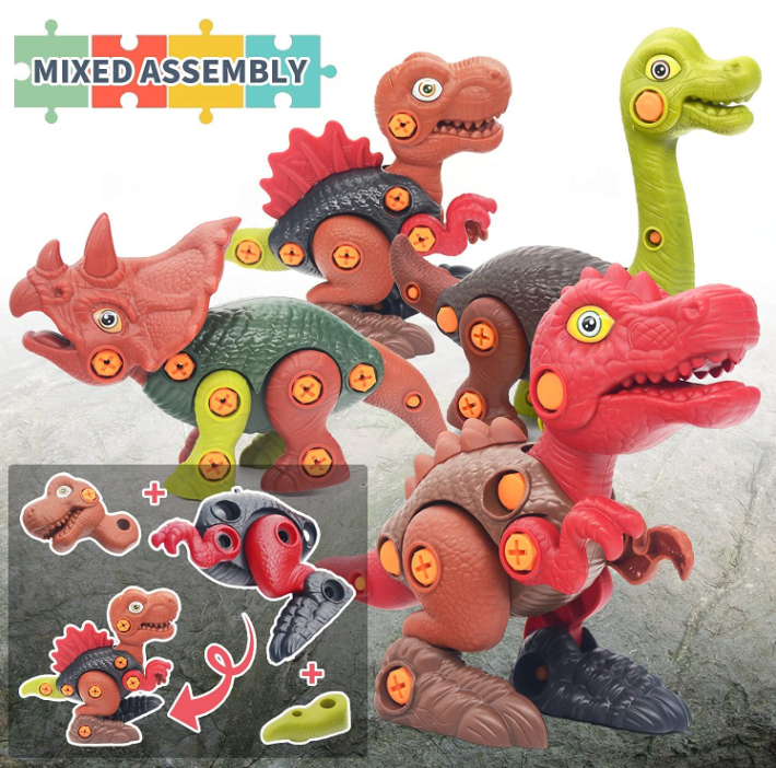 SK SUPKER Dinosaur Electric Drill 3D Assembly Construction Learning Toy Kit — image 3