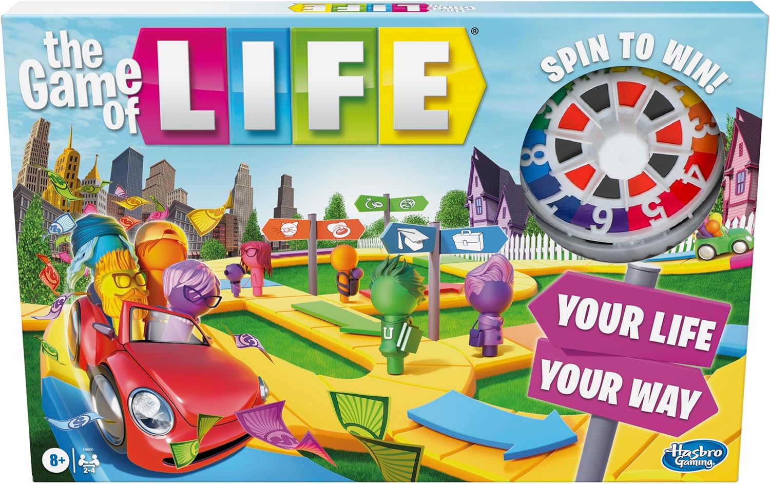 Hasbro The Game of Life – Classic Family Board Game for Kids & Adults (2–4 Players)