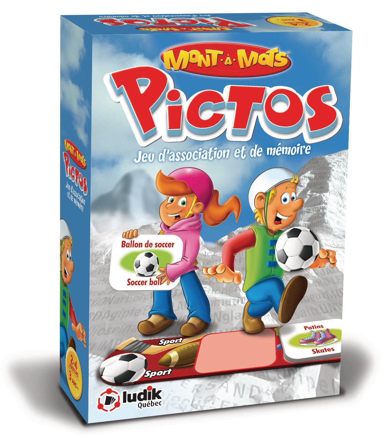 Pictos Mont-à-Mots Educational Bilingual Matching Board Game Ages 3+