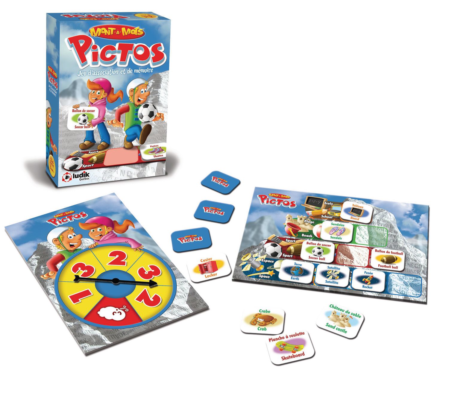 Pictos Mont-à-Mots Educational Bilingual Matching Board Game Ages 3+ — image 2